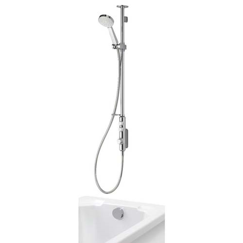 Exposed Shower with Adjustable Head & Overflow Bath Filler - Pumped