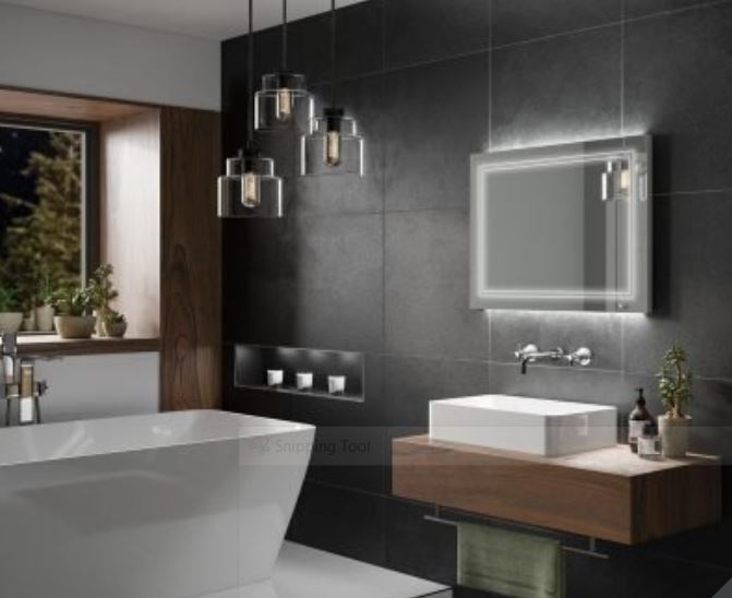 HIB Outline 50 Illuminated LED Bathroom Mirror
