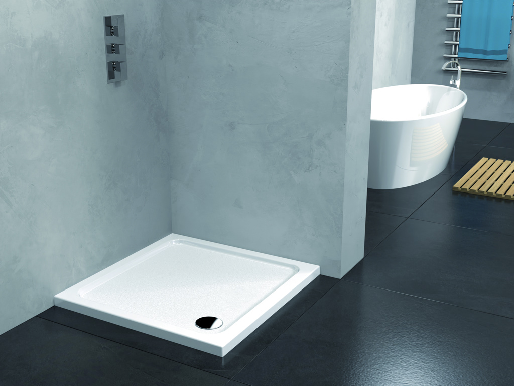 KStone 1000 x 800mmRectangle Shower Tray(White)