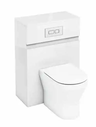 Britton D30 Back to Wall WC Unit with Dual Flush Cistern and Plate - White