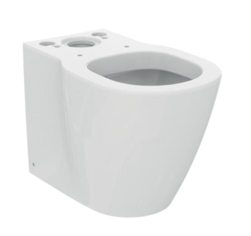 Concept Space compact close coupled / back to wall toilet bowl - horizontal outlet