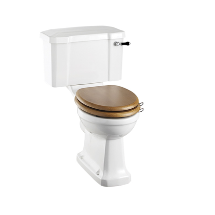 Rimless Close Coupled WC with 520 Lever Cistern-with Black Lever 