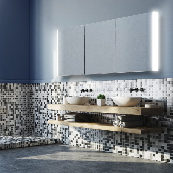 HIB - Paragon Ambient White Light Bathroom Cabinet 80– 86.4cm x 70cm x 14cm