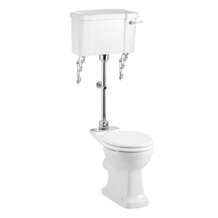 Standard Medium Level WC with 520 Lever Cistern-White