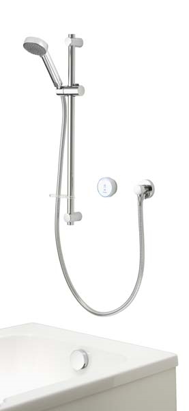 Quartz Blue Concealed Shower with Wall Mounted Fixed Head - Standard