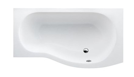 EcoRound showering bath-White-EcoRound 1700 showering bath - right hand