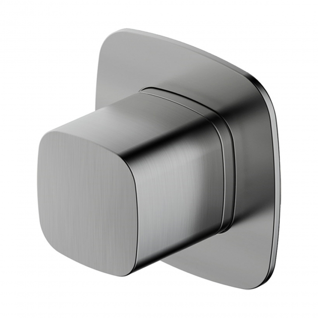 RAK-Petit Square Concealed Diverter, Single Outlet in Brushed Nickel