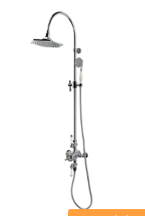 RAK-Washington Exposed Thermostatic Shower Column with Fixed Head and Shower Kit