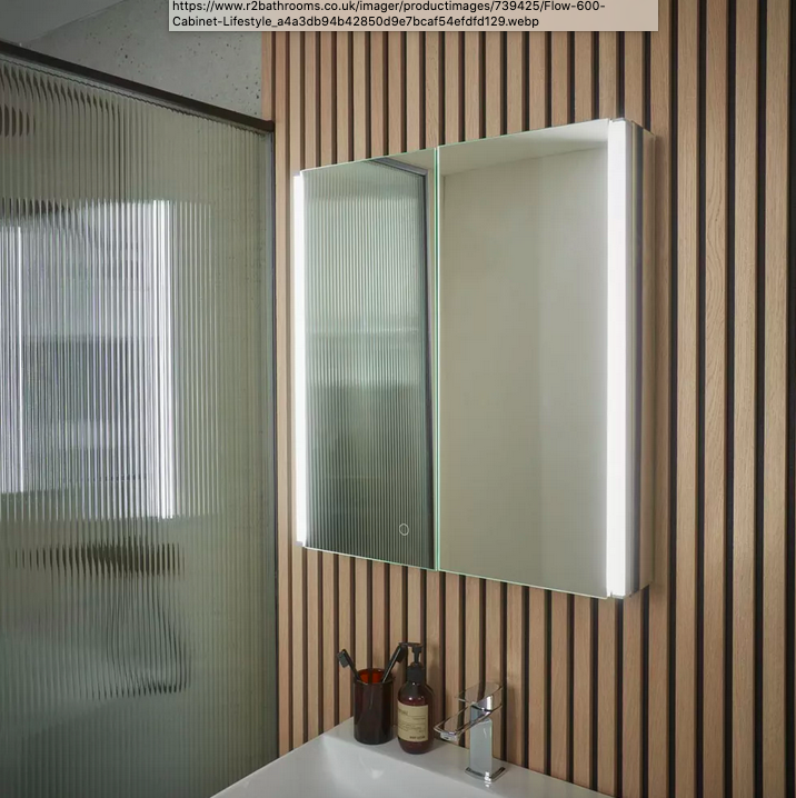 Flow LED Illuminated 600 x 800 double door bathroom cabinet