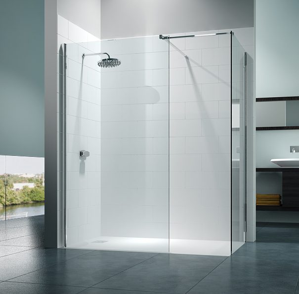 8 SERIES WETROOM PANEL Glass to Glass profile 