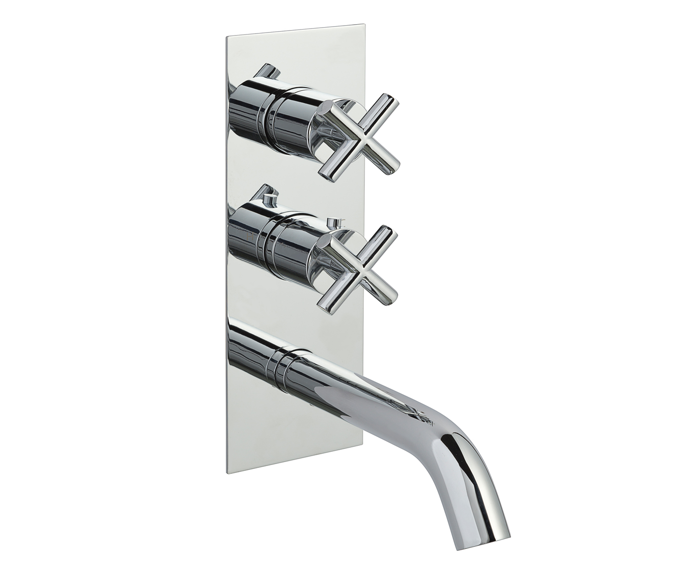 Solex thermostatic concealed 2 outlet shower valve with spout, MP 0.5