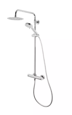 QUANTUM COOL TOUCH THERMOSTATIC DUAL FUNCTION BAR VALVE WITH SHOWER HEAD HANDSET