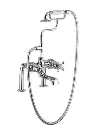 Tay Thermostatic Bath Shower Mixer Deck Mounted-with White accents