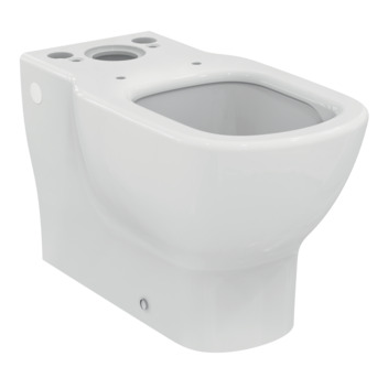 Close coupled back to wall toilet bowl