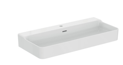 Conca 100cm washbasin, 1 taphole with overflow -T369301