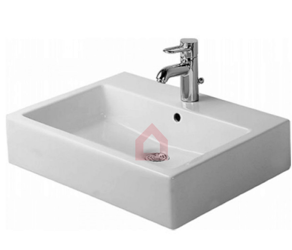 50cm washbasin, 1 th with overflow