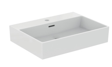 60cm washbasin, 1 th with overflow