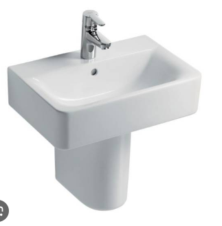 45cm Guest washbasin, RH 1 th with overflow