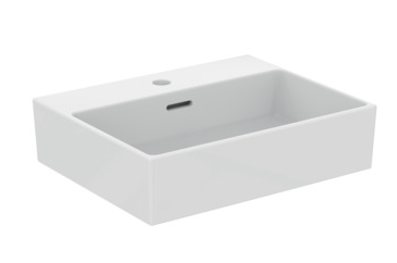 50cm rectangular vessel washbasin, 1 th with overflow