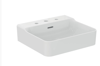  Conca 50cm washbasin, 3 tapholes with overflow -T378301