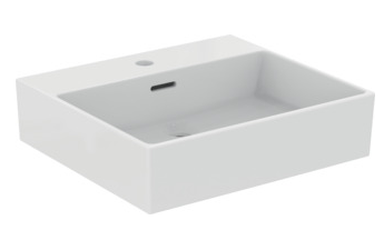 50cm washbasin, 1 th with overflow, ground