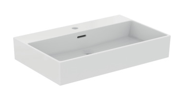 70cm washbasin, 1 th with overflow, ground