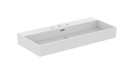 100cm washbasin, 3 tapholes with overflow- T390301