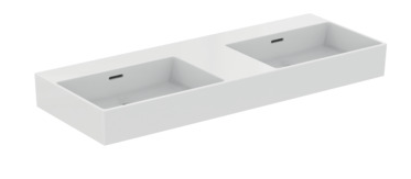120cm double washbasin, no taphole with overflow, ground- T391501