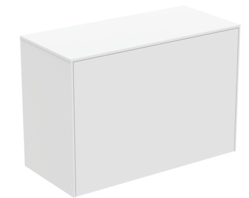 80cm wall hung washbasin unit - short projection with 1 ext drawer & 1 int drawer, no cutout