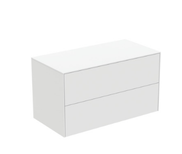  100cm Wall Hung WashBasin Unit with 2 Drawers, no Cutout,-T4323Y1