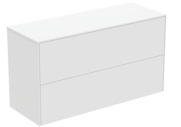 100cm Wall Hung WashBasin Unit - Short Projection With 2 Drawers, no Cutout