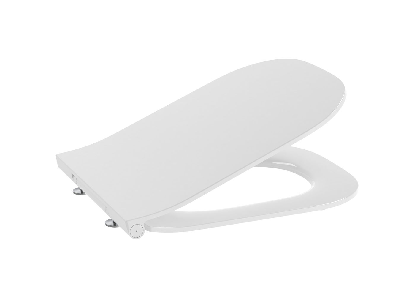 SQUARE - Slim soft-closing seat and cover for WC- WHITE