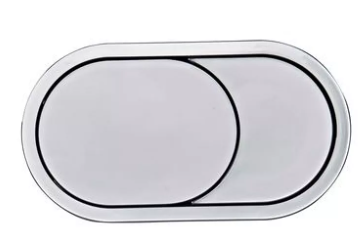 Oval Flush Button - Chrome