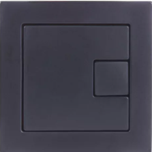 Black Square Dual Flush Button - Black