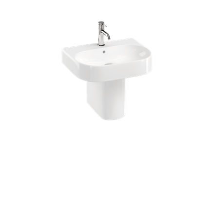 Trim 500mm basin with semi pedestal 