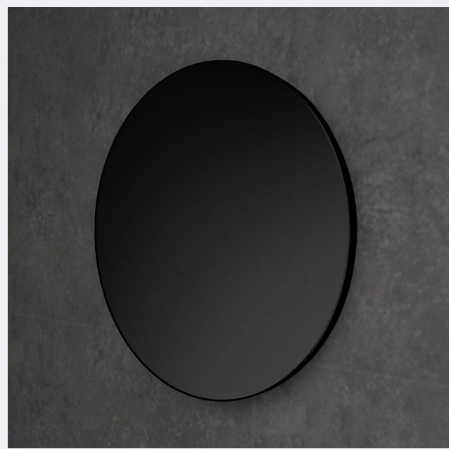 Trim Round Mirror Black 60cm