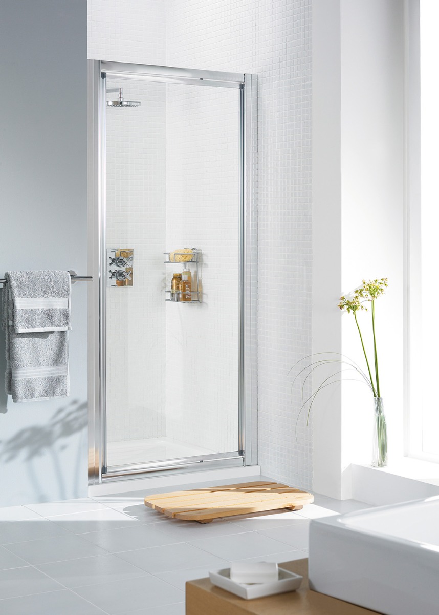 Lakes Mirror Shower Door Side -Panel Pack 750mm Silver Mirror Glass