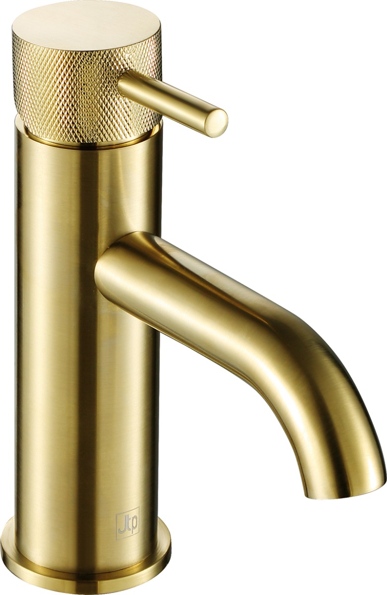 VOS Single Lever Basin Mixer, Designer Handle Brushed Brass