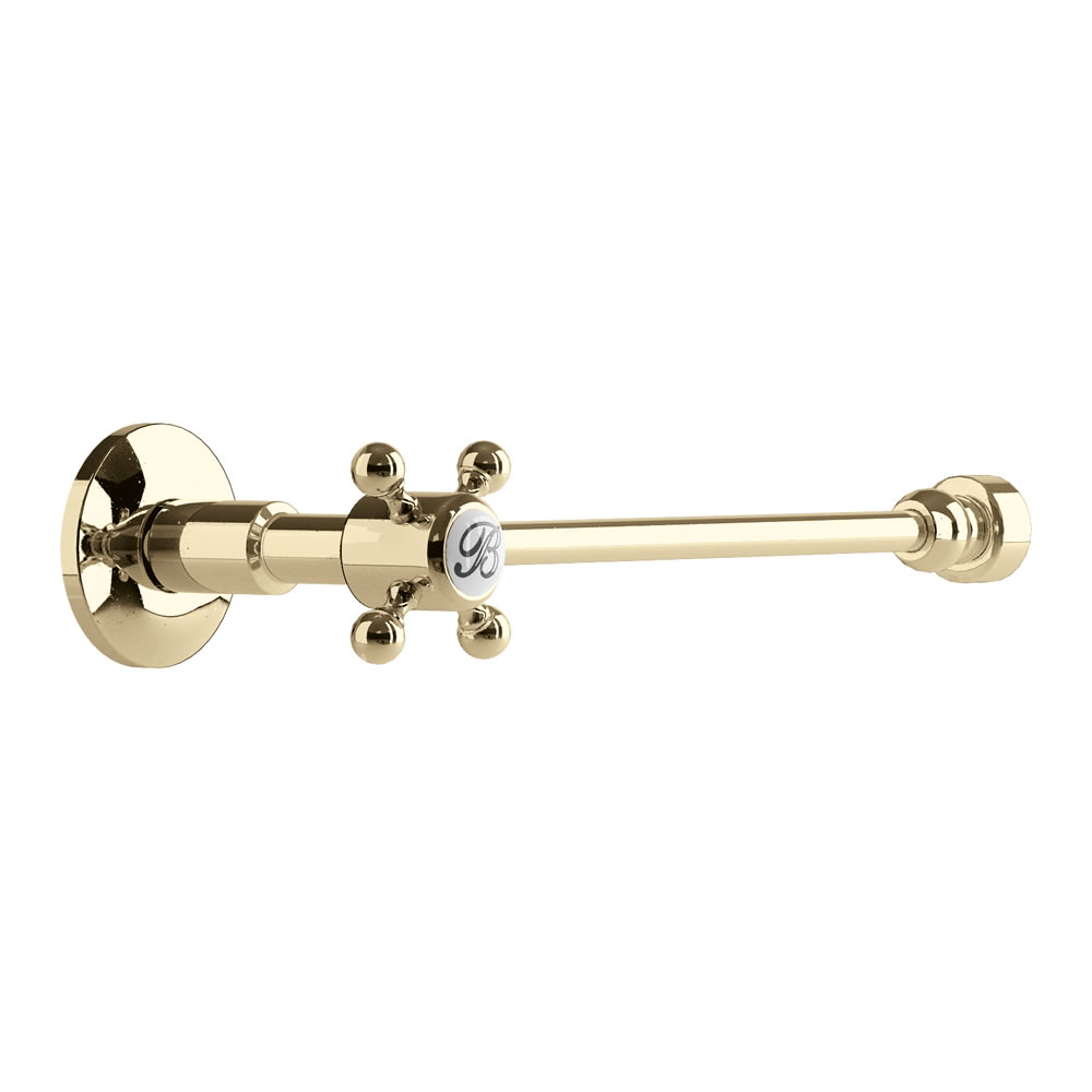 Cistern Tank on/off Valve Gold with White Accent