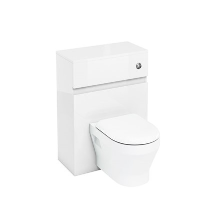 Wall hung WC unit with push button-White